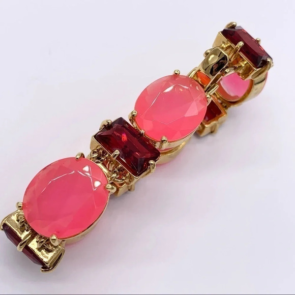 Kate Spade Hancock Park Pink & Red Jeweled Bracelet - Picture 2 of 4